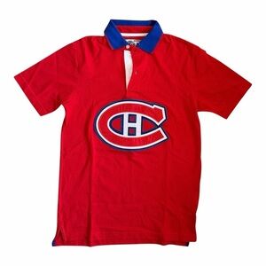 90’s Montreal Canadiens NHL Ilanco Rugby Polo Shirt Deadstock Size: S
